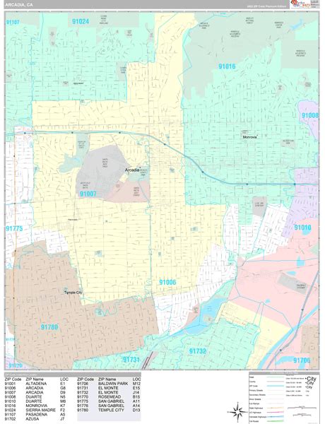 ca 91006|arcadia ca zip code map.